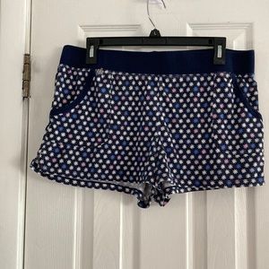 JANE AND BLEECKER SNOWFLAKE PAJAMA SHORTS SIZE L